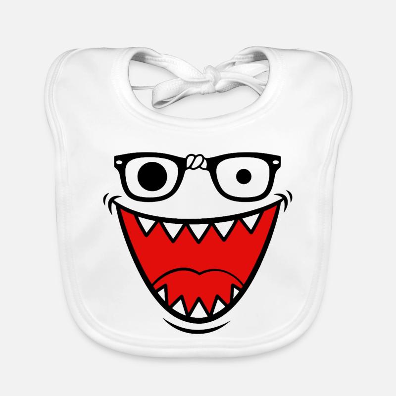 Retro Y2K Monster Emo Halloween Baby Bio-Lätzchen