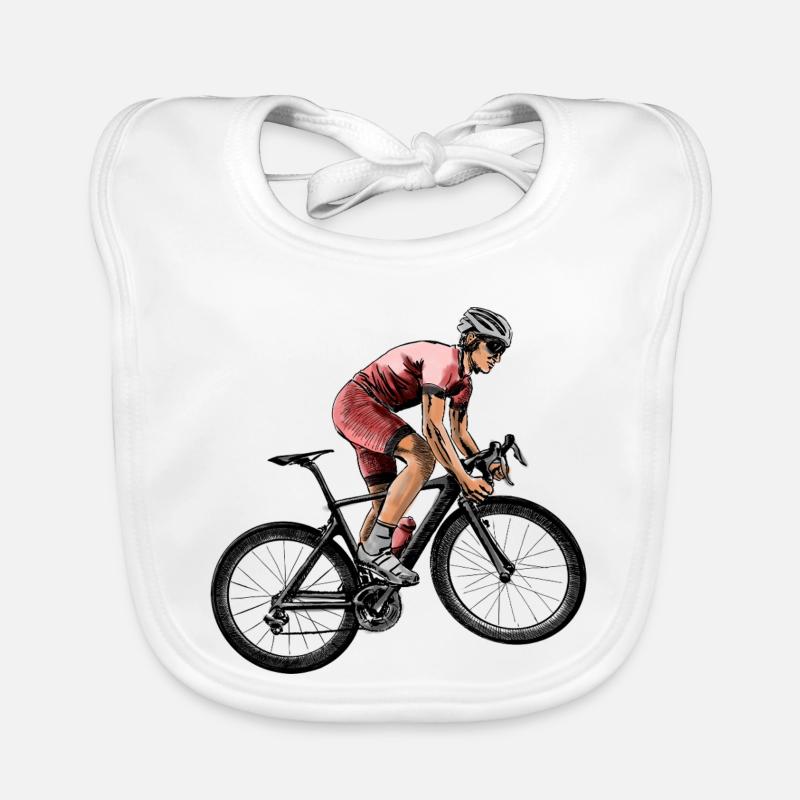 Dynamic cyclist in competition Organic Baby Bibs