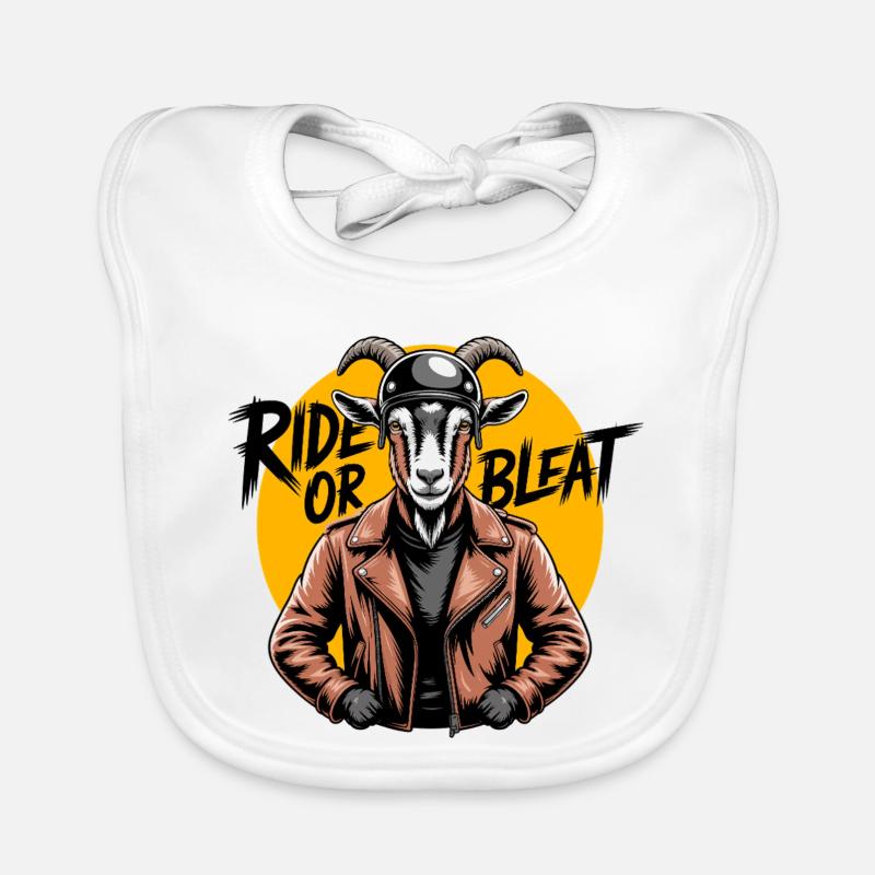 Goat Biker Rebel Baby Bio-Lätzchen