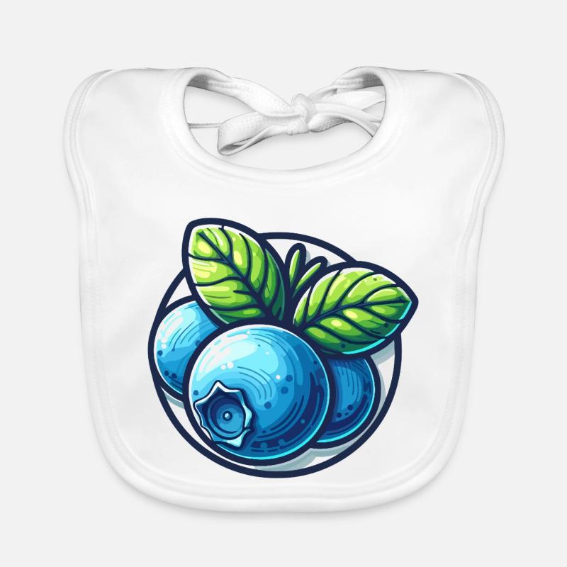 Myrtilles éclatants et feuilles Bavoir bio Bébé