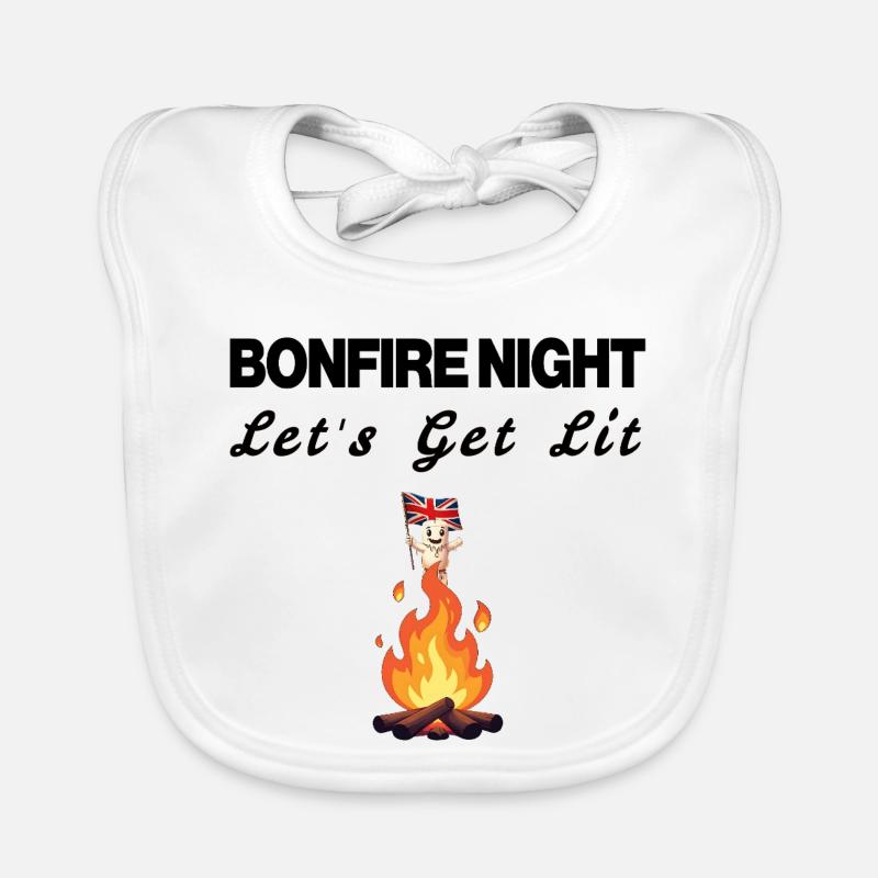 Impression du slogan Bonfire Night Bavoir bio Bébé