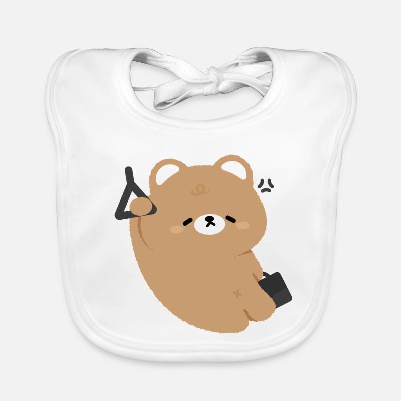 Kawaii Bär müde Baby Bio-Lätzchen