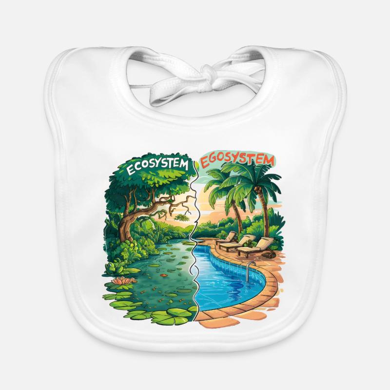 Ecosystem vs Egosystem Message Écologique Bavoir bio Bébé