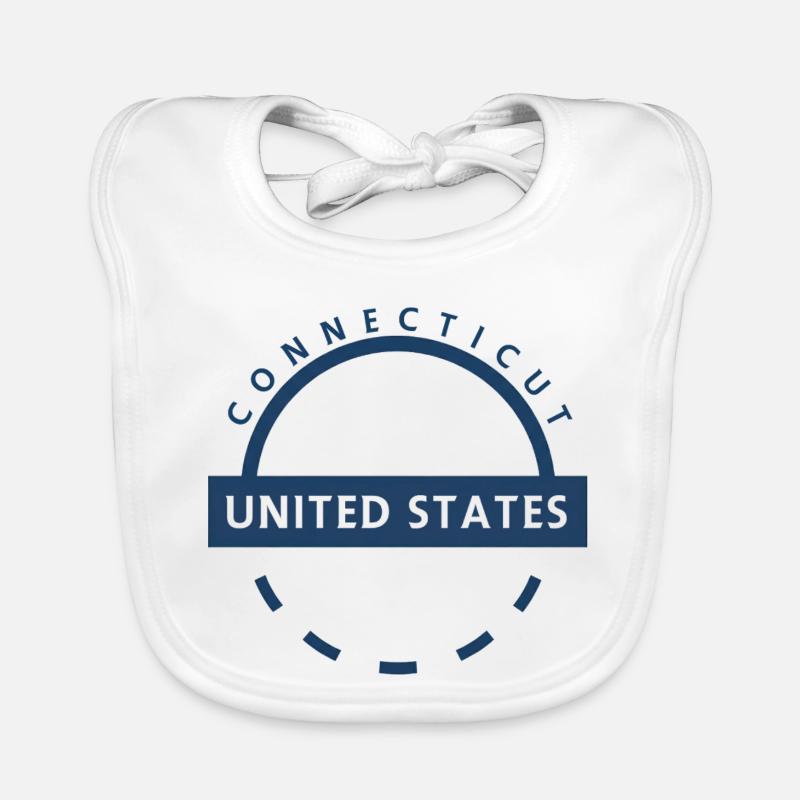 Emblème de l’État du Connecticut Bavoir bio Bébé