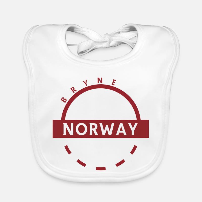 Norway emblem ring design Organic Baby Bibs