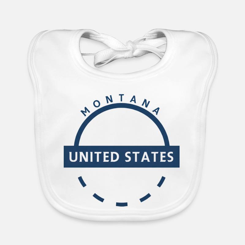 Montana US Emblem Round Ring Organic Baby Bibs