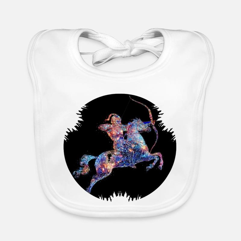 Geometric constellation Sagittarius Organic Baby Bibs