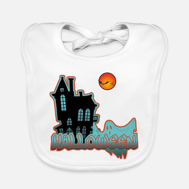 Digitale Nacht des Haunted House Baby Bio-Lätzchen