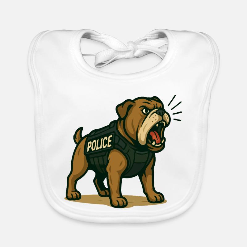 Illustration de bouledogue policier Bavoir bio Bébé