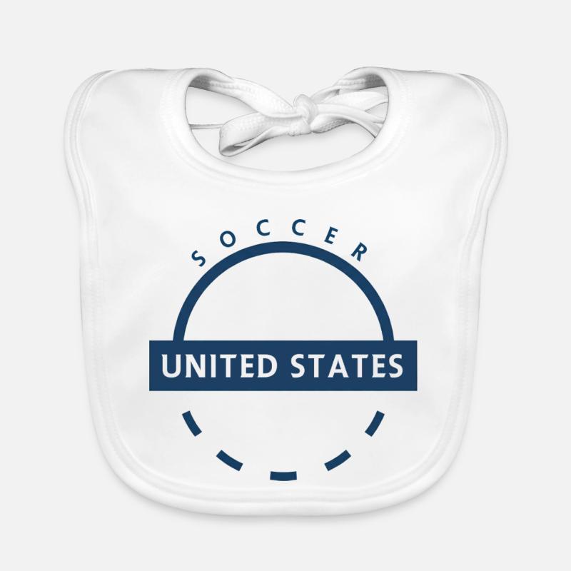 US Soccer Arc Crest Organic Baby Bibs