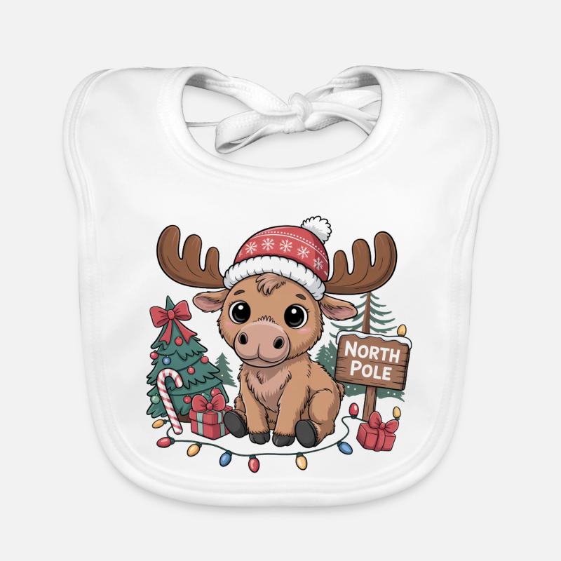 Noël du renne au pôle Nord Bavoir bio Bébé