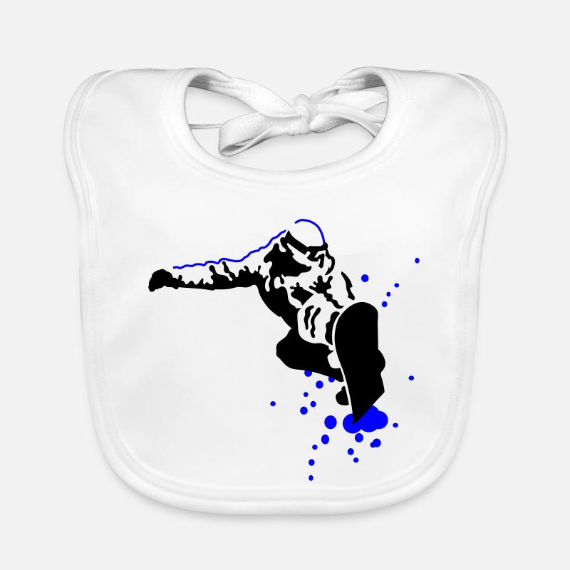 Snowboarder Baby Bio-Lätzchen