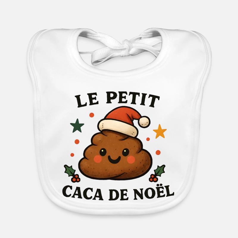 Le Petit Caca de Noël Bavoir bio Bébé