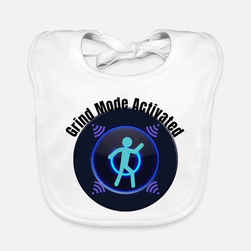 Grind Mode Activated – Motivation & Focus Graphic Organic Baby Bibs