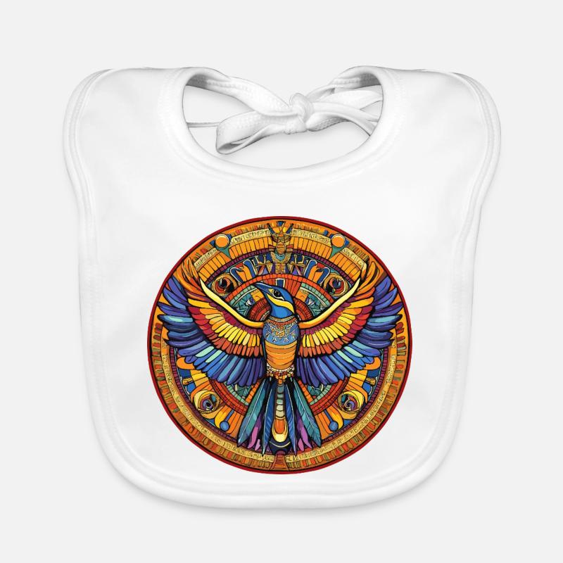 Éventail de feu Phoenix Mandala Bavoir bio Bébé