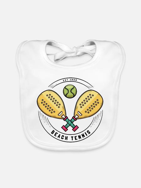 Ich kann kein Padel haben - Baby Bio-Lätzchen - Weiß - Vorne