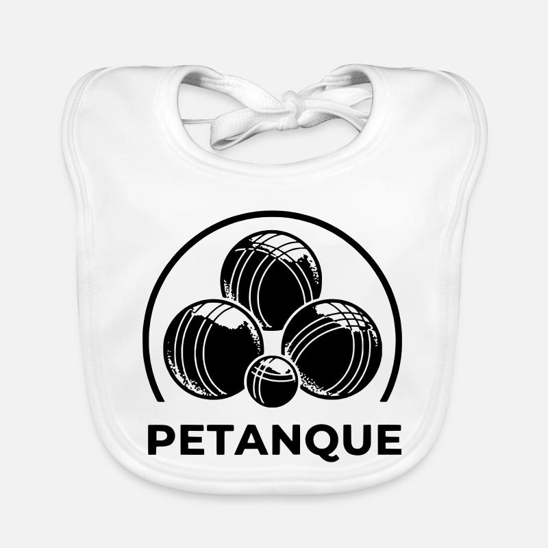 Pétanque-Logo Baby Bio-Lätzchen