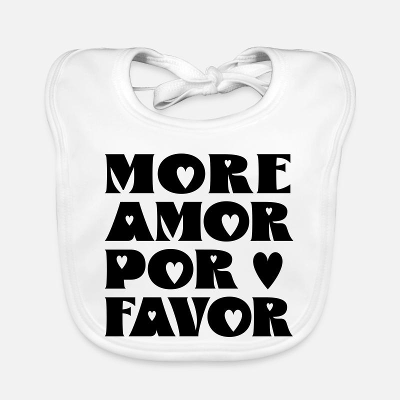 Plus d’amour s’il te plaît Bavoir bio Bébé