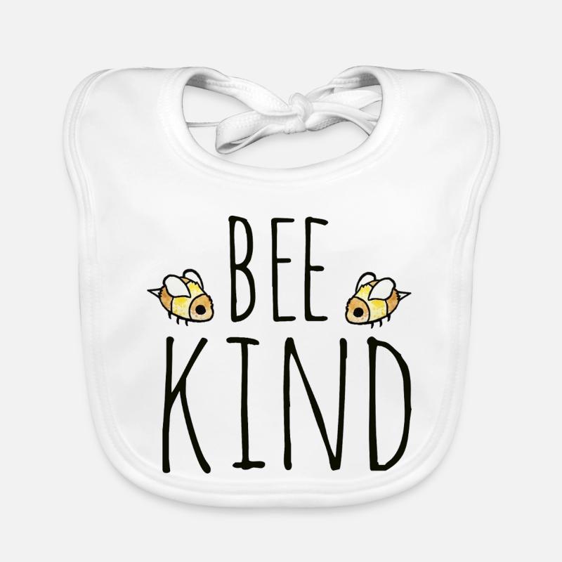 Typographie Bee Kind Bavoir bio Bébé