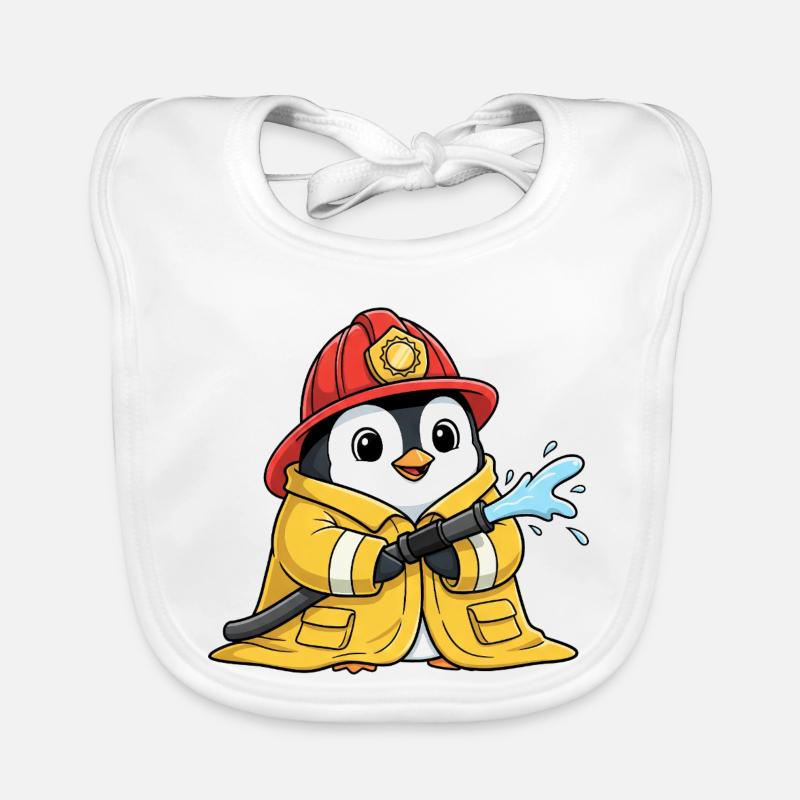 Pompier bénévole Chub Penguin Bavoir bio Bébé
