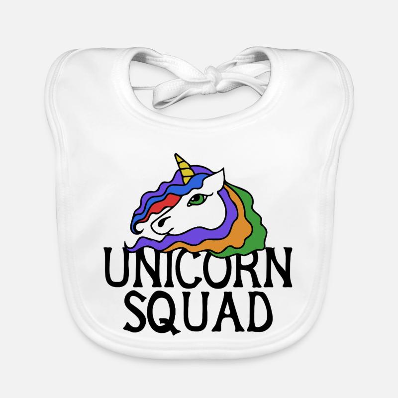 Regenbogen-Einhorn-Porträt Baby Bio-Lätzchen