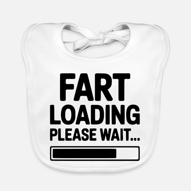 Fart Loading Please Wait... Organic Baby Bibs