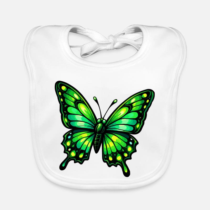Papillon Vert Bavoir bio Bébé