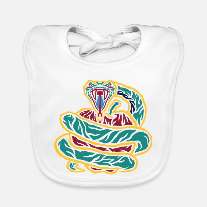 Néon serpent enroulé Bavoir bio Bébé