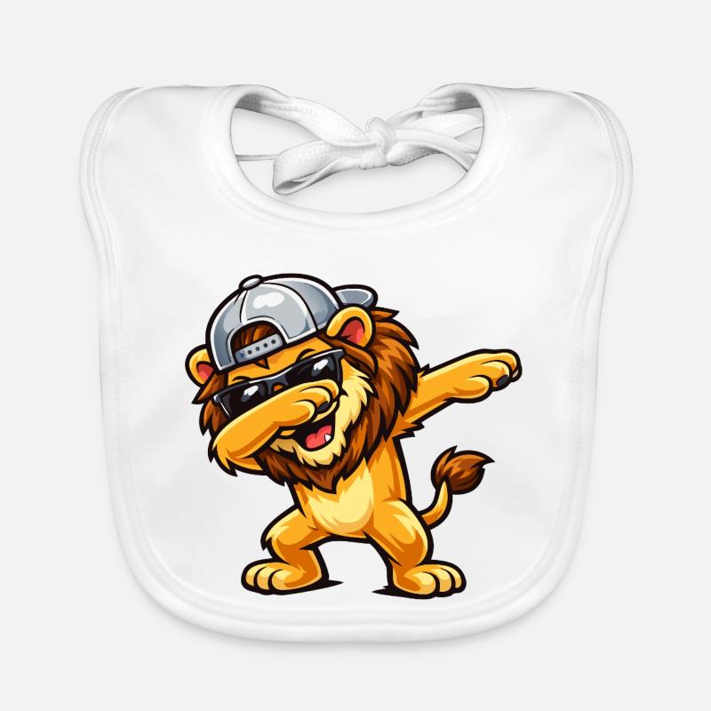 Dabbing Lion Organic Baby Bibs