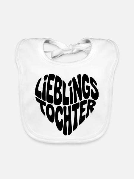 Lieblingstochter - Baby Bio-Lätzchen - Weiß - Vorne