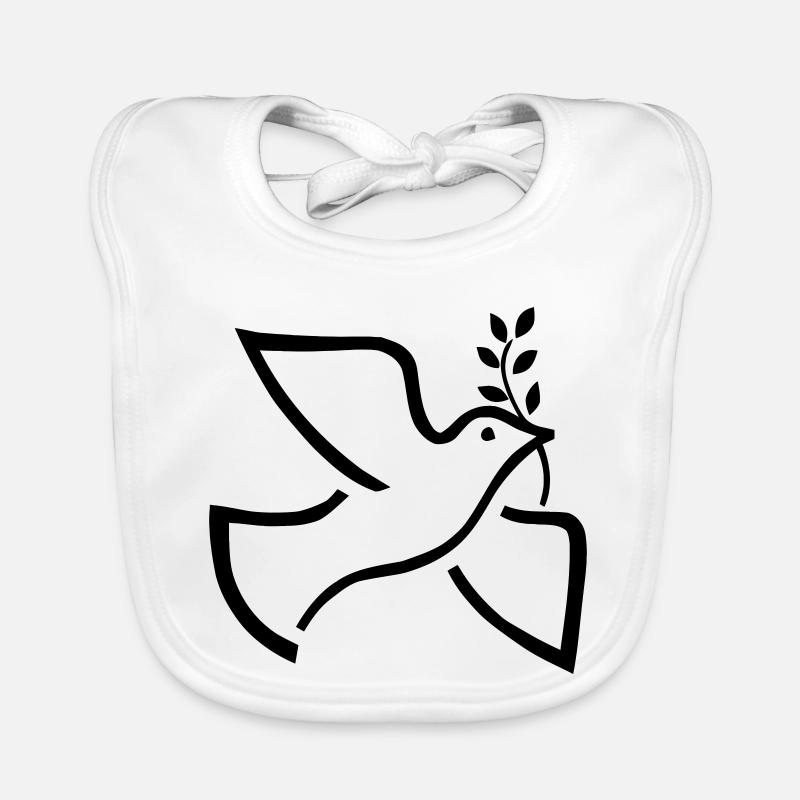 Peace Dove – Symbol für Frieden & Hoffnung Baby Bio-Lätzchen