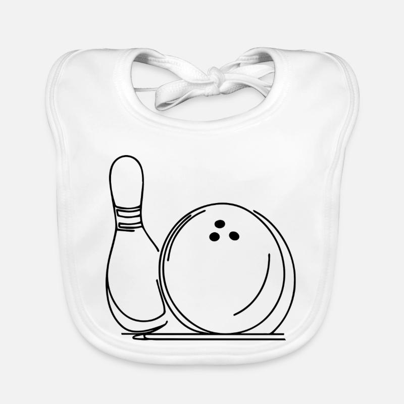 Bowlingkugel und Pin Baby Bio-Lätzchen
