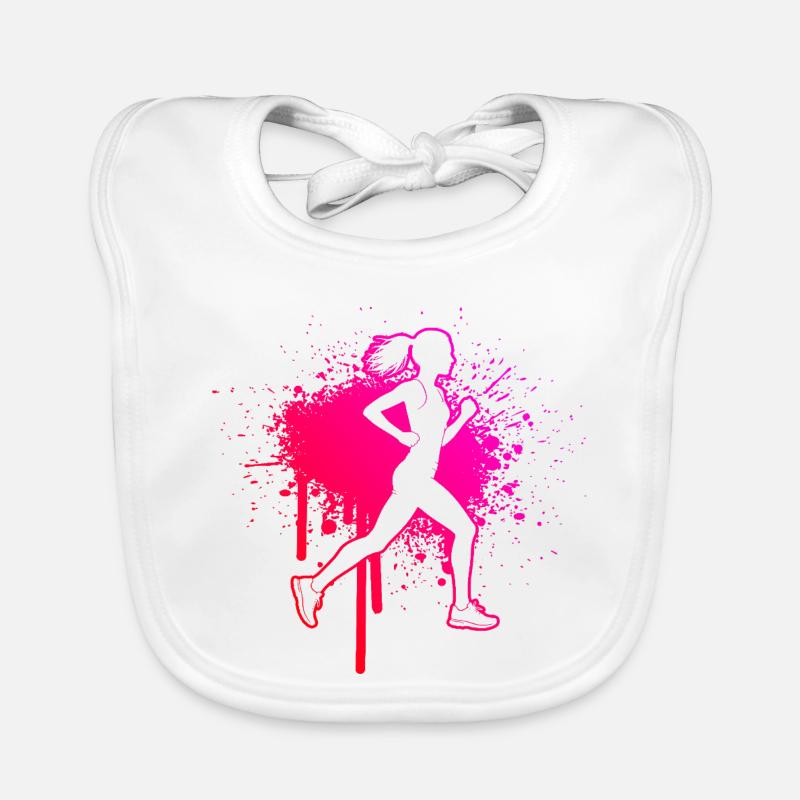 Running Gift Idea for a Running Lover Organic Baby Bibs