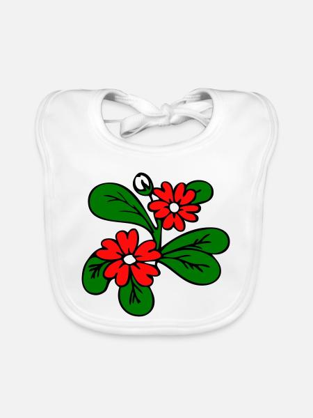 Blossom Fantasy - Organic Baby Bibs - white - Front