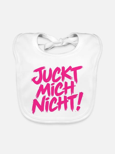 Juckt mich nicht - Cooler Spruch - Baby Bio-Lätzchen - Weiß - Vorne