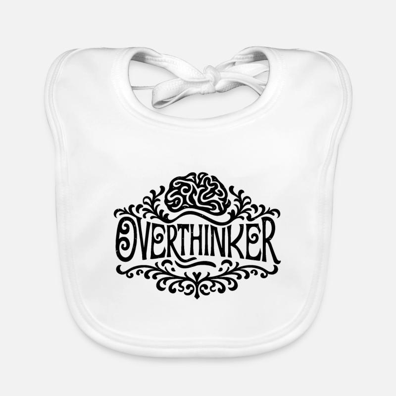 Overthinker overthinking Organic Baby Bibs