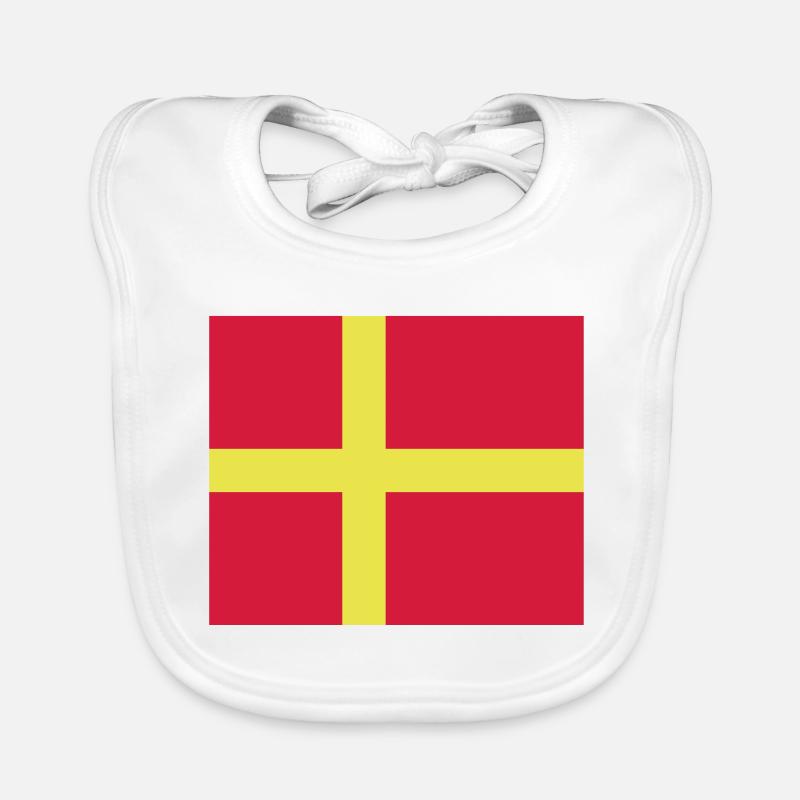 Drapeau de Skane Bavoir bio Bébé