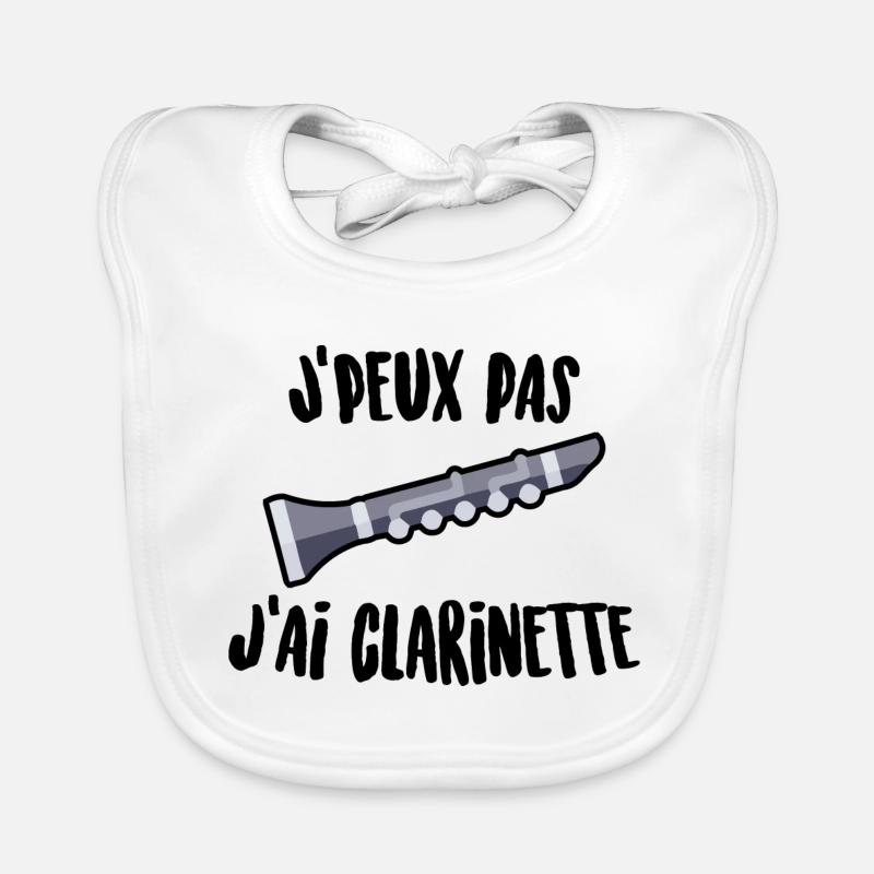 J'peux pas j'ai clarinette Bavoir bio Bébé