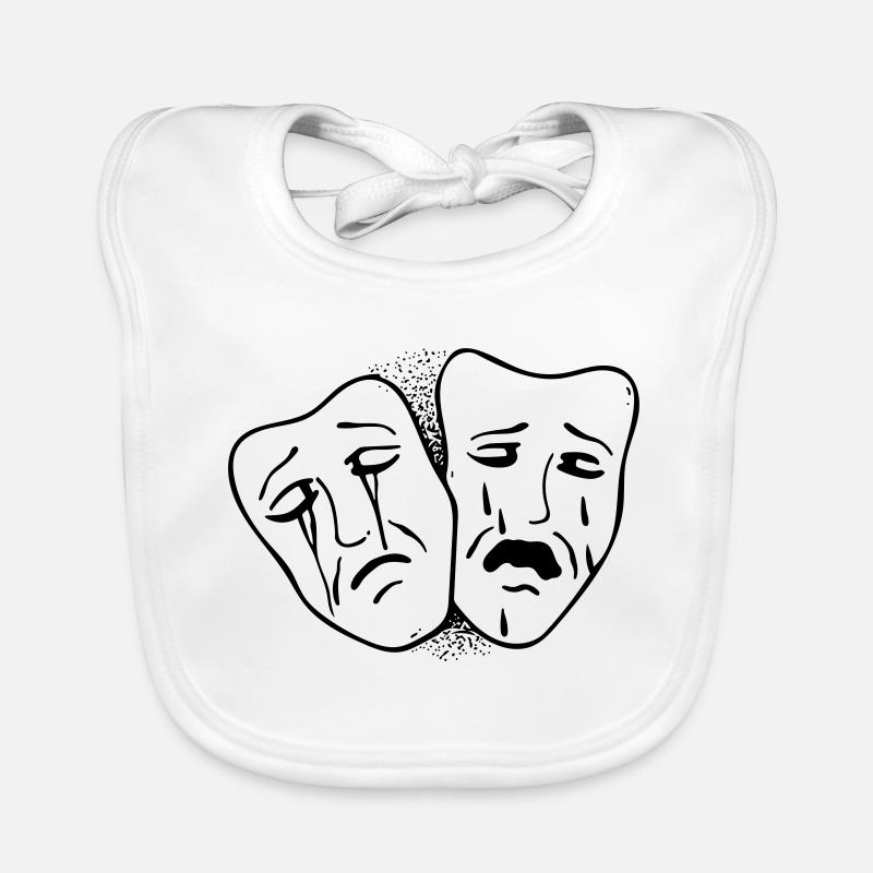 Deuil derrière les masques Bavoir bio Bébé