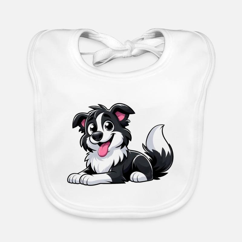 Border Collie 4 Organic Baby Bibs
