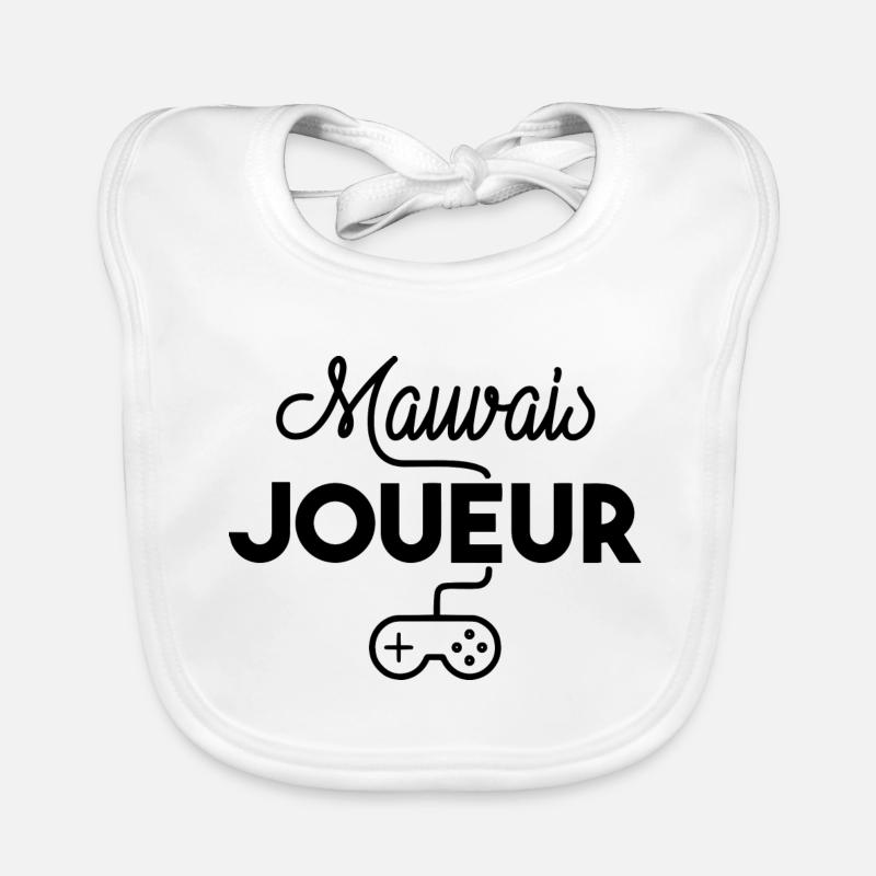 Mauvais joueur Bavoir bio Bébé