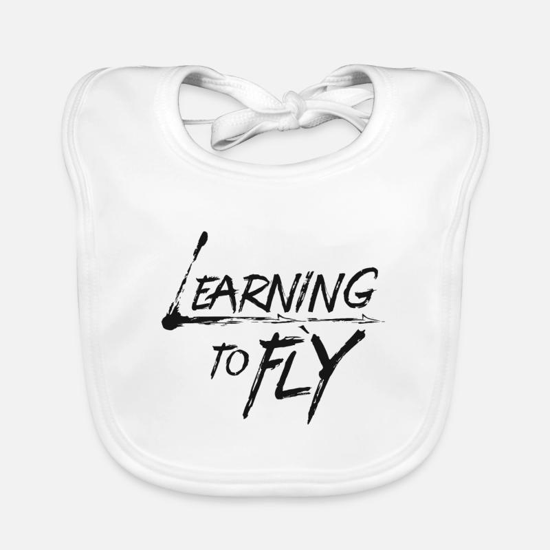 Learning to fly Flying Airplane Pilot Flyer Organic Baby Bibs