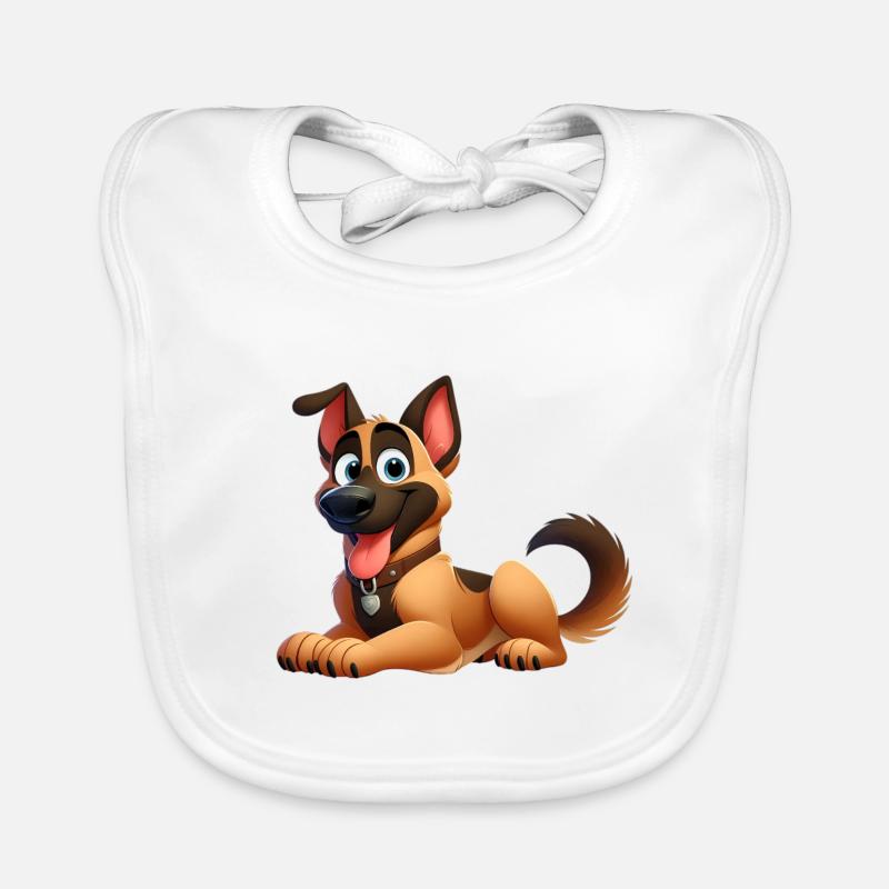 Deutscher Schäferhund Baby Bio-Lätzchen