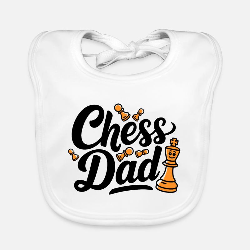 Chess Dad Schach Spruch Zitat Baby Bio-Lätzchen