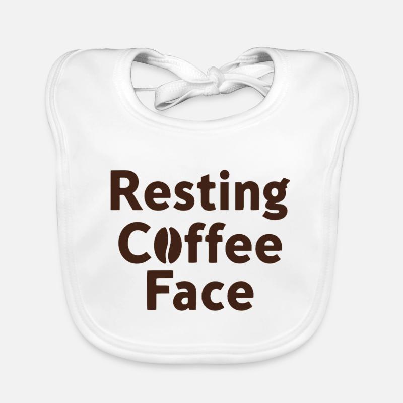 Café au repos, visage, café, amour Bavoir bio Bébé