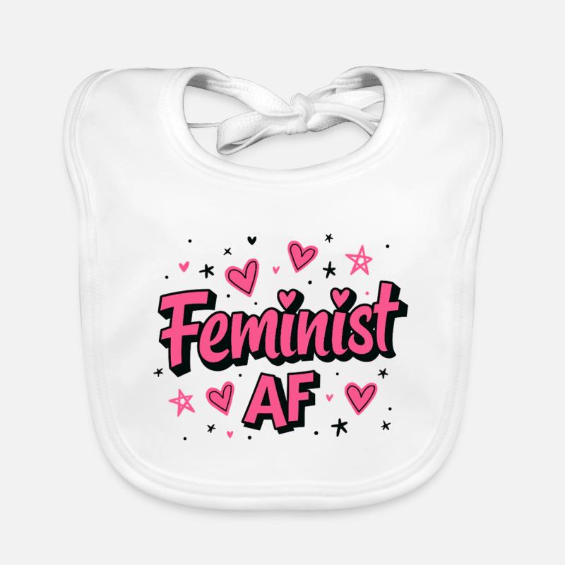 Feminist AF Statement Spruch Sprüche Baby Bio-Lätzchen