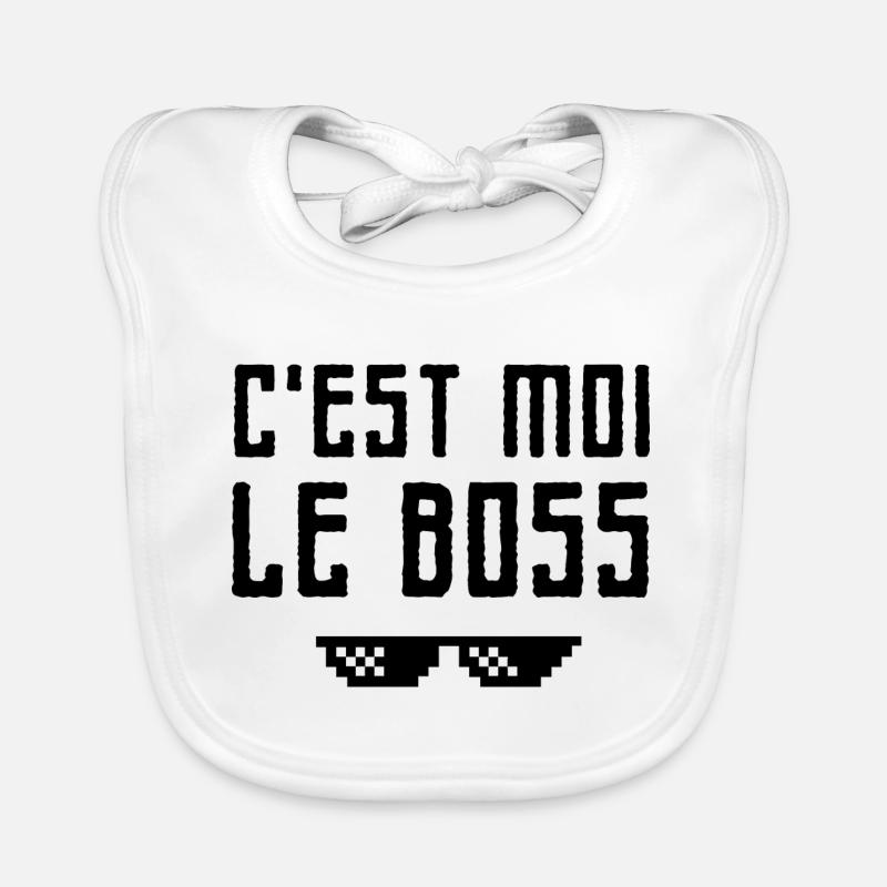C'est moi le boss Bavoir bio Bébé