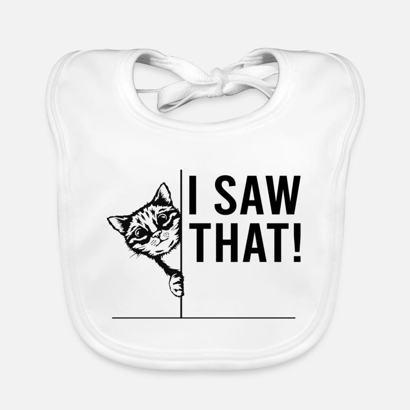 chat j’ai vu que drôles d’animaux Bavoir bio Bébé