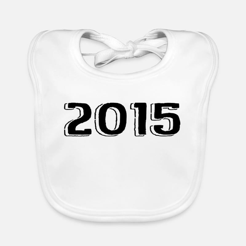 Millésime 2015 Naissance Anniversaire Rétro 2015 Bavoir bio Bébé
