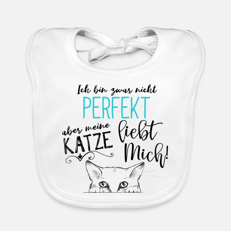 Je ne suis pas parfait, mais le chat m'aime Bavoir bio Bébé